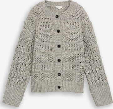 TOM TAILOR Strickjacke in Grau: Vorderseite
