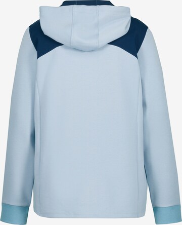 Ulla Popken Zip-Up Hoodie in Blue