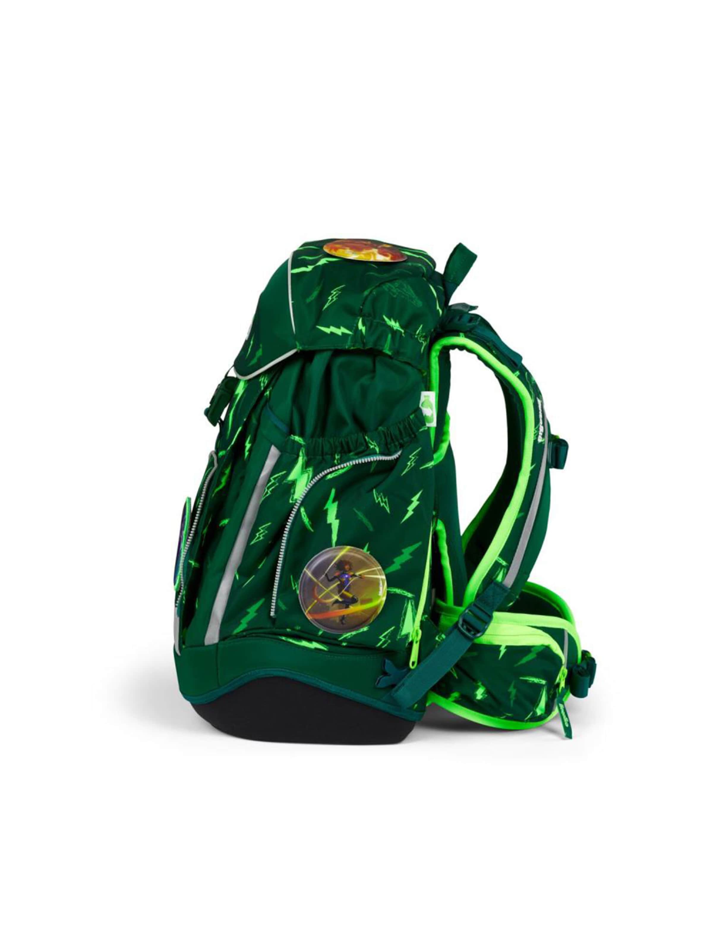 ergobag Backpack 'Maxi Schulrucksack Set 6tlg.' in Green