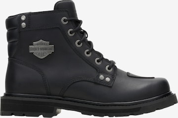 Harley Davidson - Bota com atacadores em preto: frente