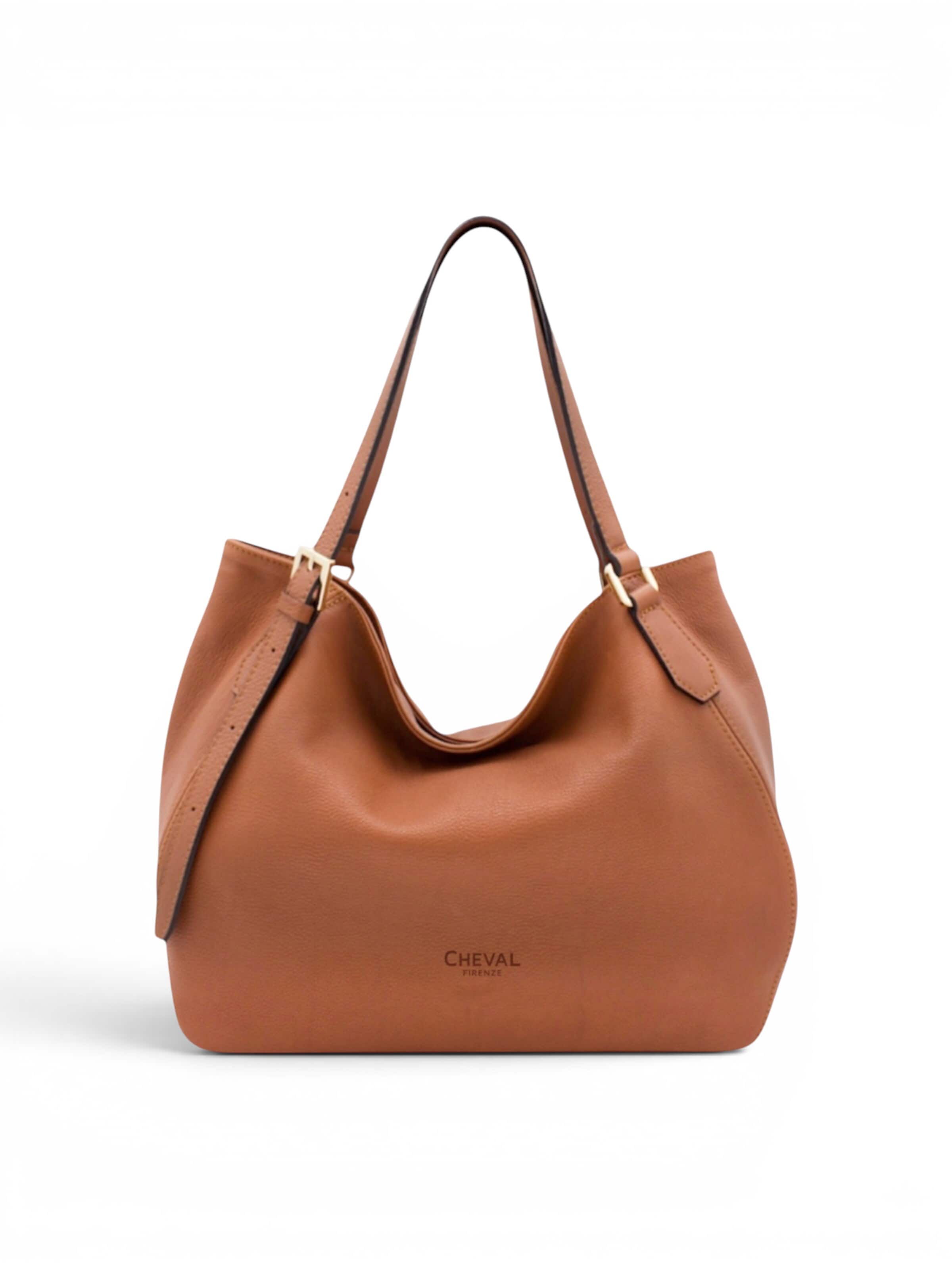 Borsa a spalla 'Alba' di Cheval Firenze in beige: frontale