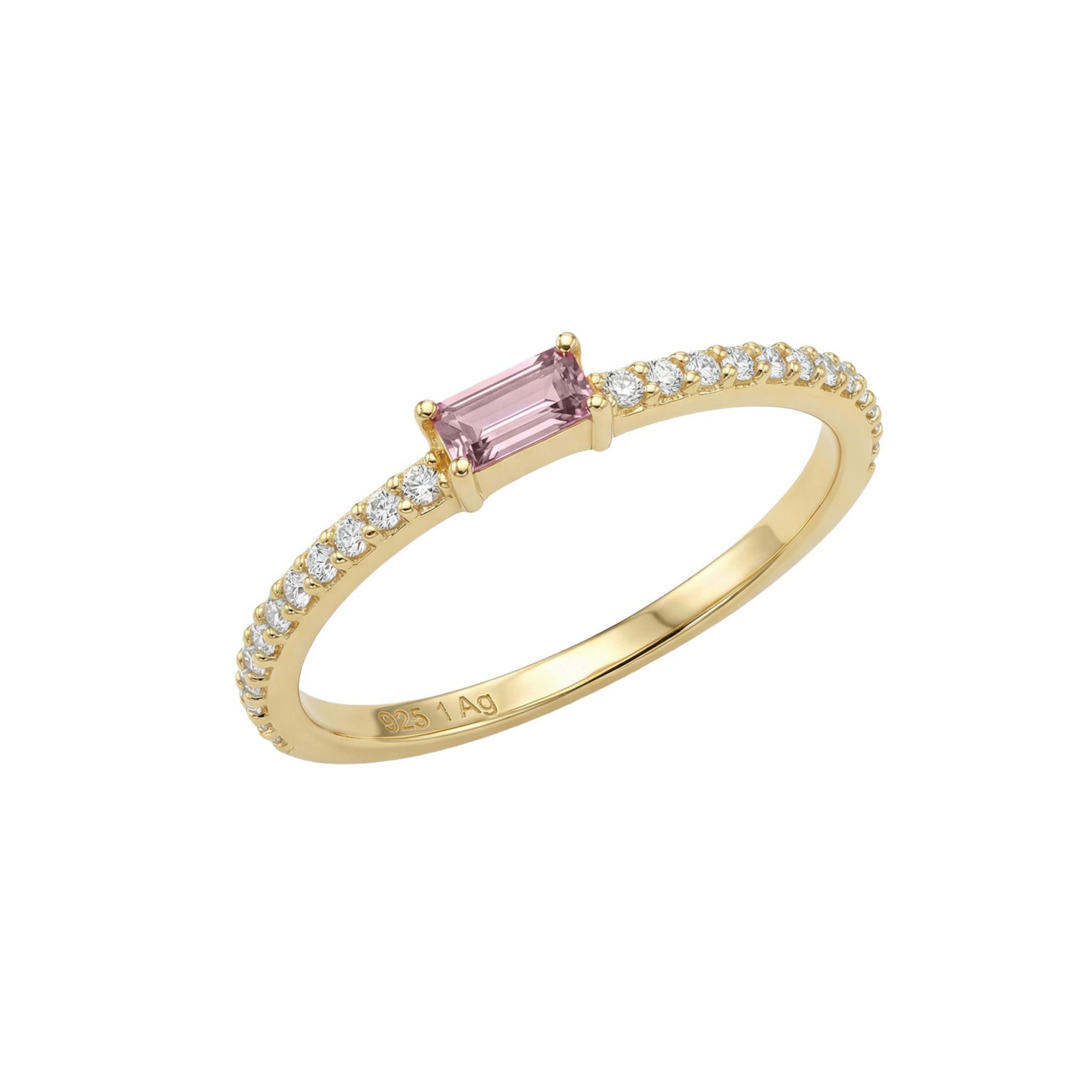 AMOR Ring in 52 in Gold / Lavender / Transparent, Item view