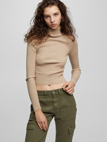 Pull-over Pull&Bear en beige : devant