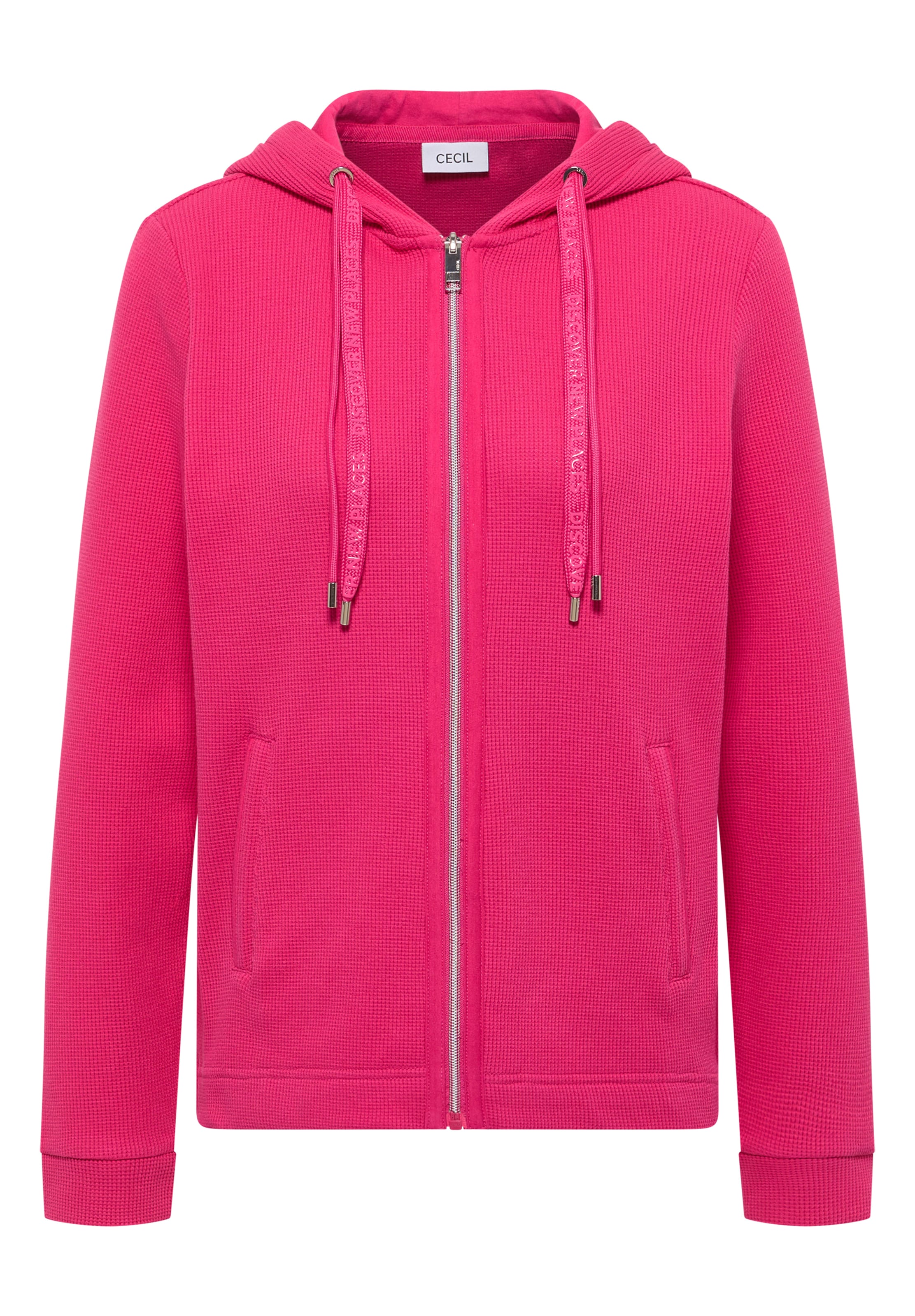CECIL Zip-Up Hoodie in Pink: front