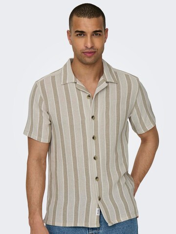 Coupe regular Chemise 'ONSTREV' Only & Sons en gris