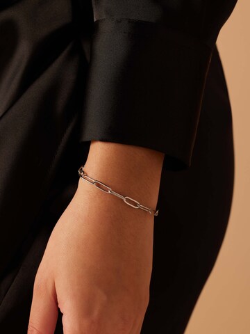 Lucardi Armband 'Glitzerndes Basic' in Zilver: voorkant