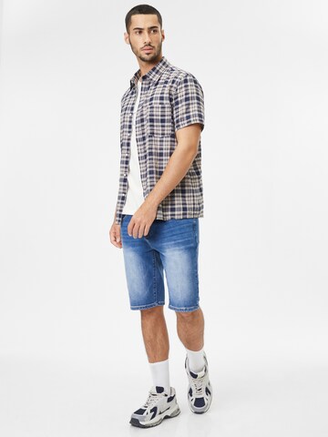 AÉROPOSTALE Regular fit Button Up Shirt in Blue