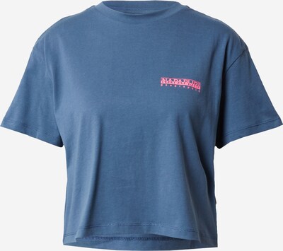 Tricou NAPAPIJRI pe albastru închis / roz / roz pal / alb, Vizualizare produs