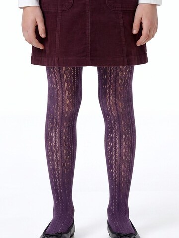 Penti Rajstopy 'PENTI Strumpfhose mit geometrischem Print aus Mesh' w kolorze fioletowy
