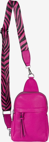 styleBREAKER Umhängetasche 'One Shoulder Rucksack Uni' in Pink: Vorderseite