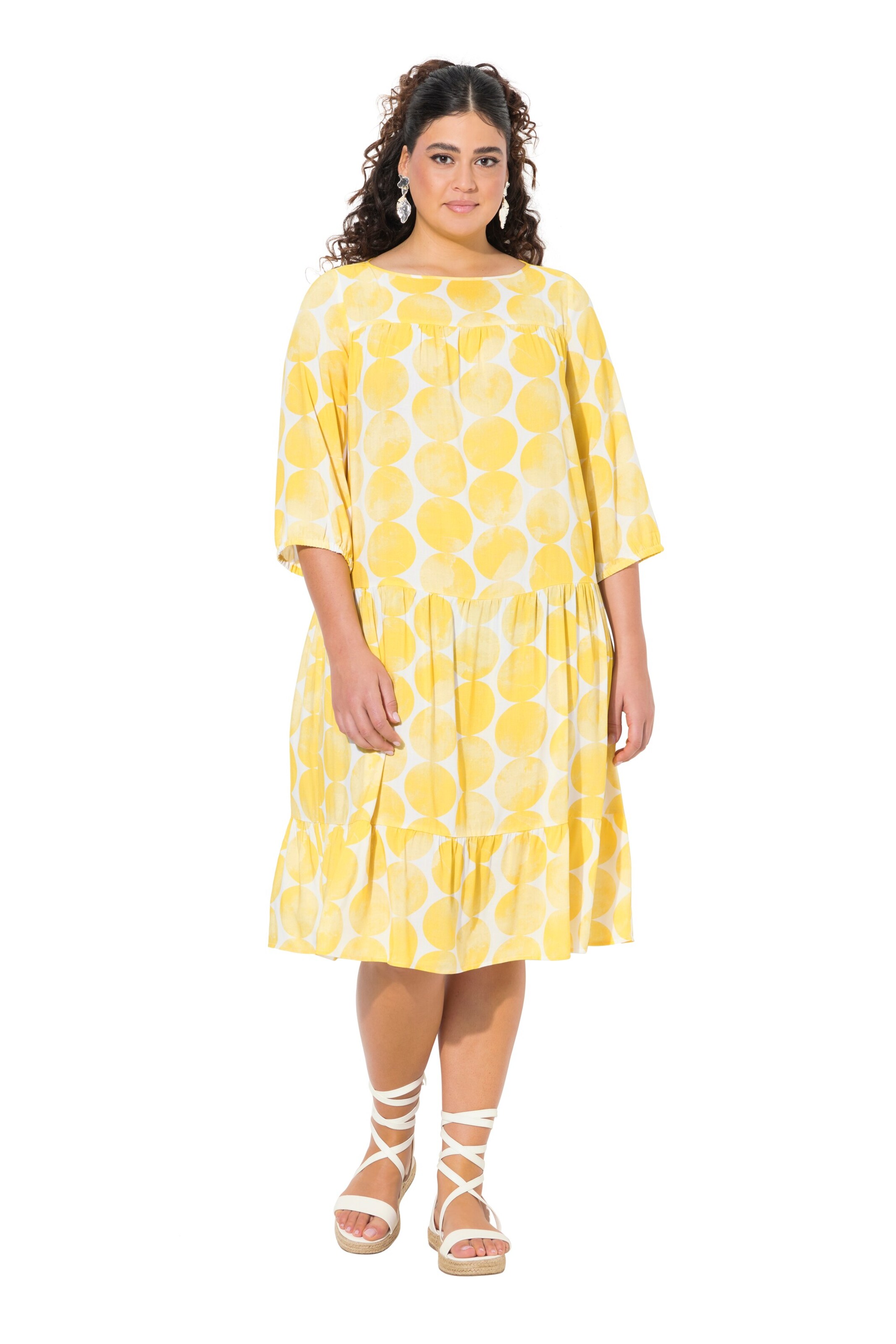 Ulla Popken Kleid in Gelb: Vorderseite