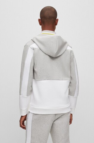 BOSS Zip-Up Hoodie 'Saggy 1' in White