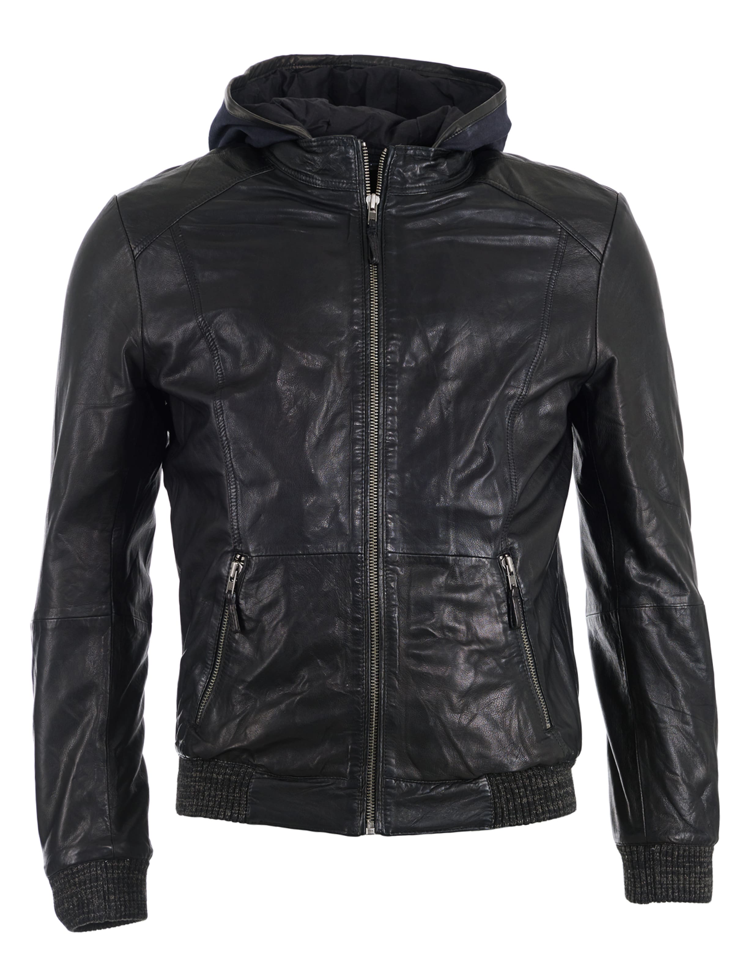 JCC Lederjacke in schwarz, Produktansicht