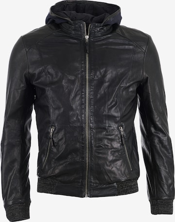 JCC Lederjacke in Schwarz: Vorderseite