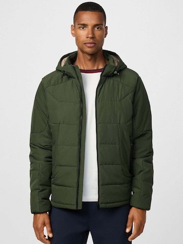 Hackett London Winterjas in Groen: voorkant