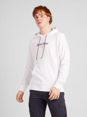 JACK & JONES Sweatshirt 'Henry' i hvid: forside