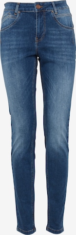 PULZ Jeans Skinny Jeans in Blauw: voorkant