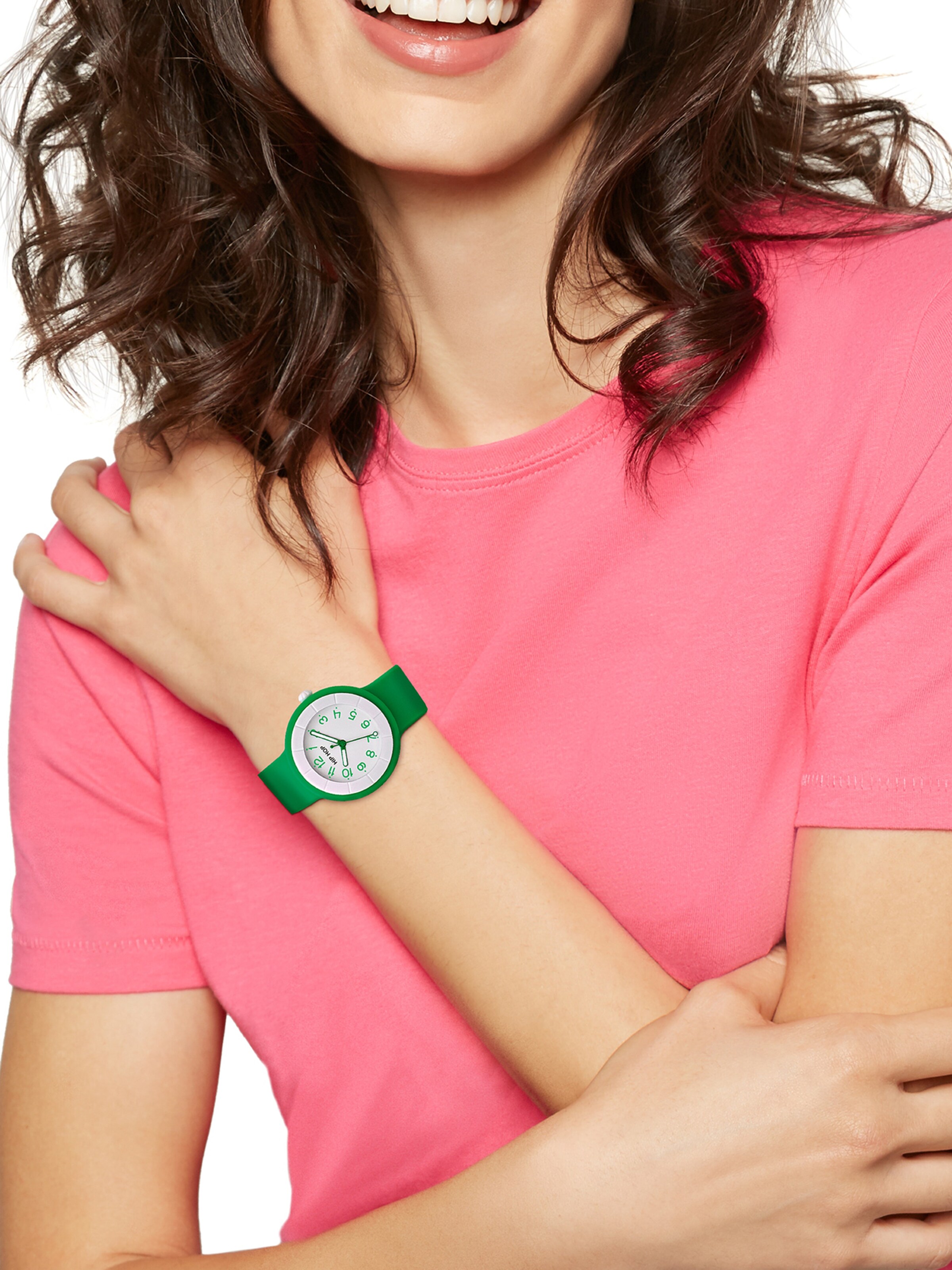 Hip Hop Analoguhr in Grün