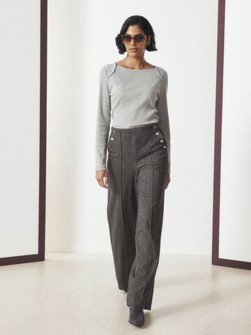 Next Wide leg Pantalon in Grijs