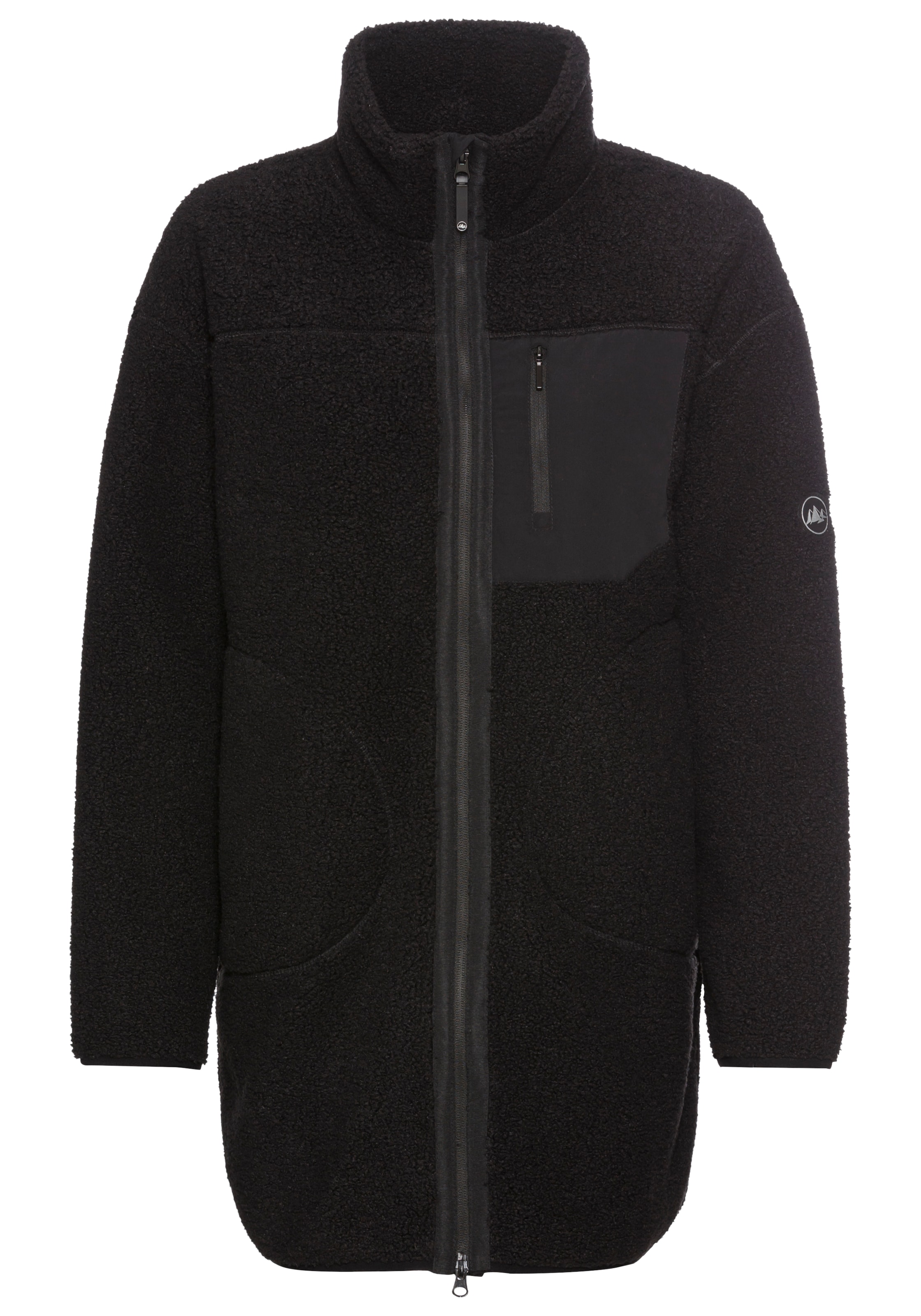 POLARINO Fleecejacke in Schwarz: Vorderseite