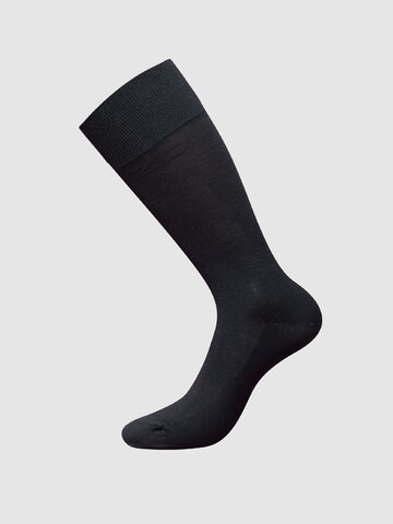 zd ZERO DEFECTS Sokker 'Soy fiber socks' i grå: forside