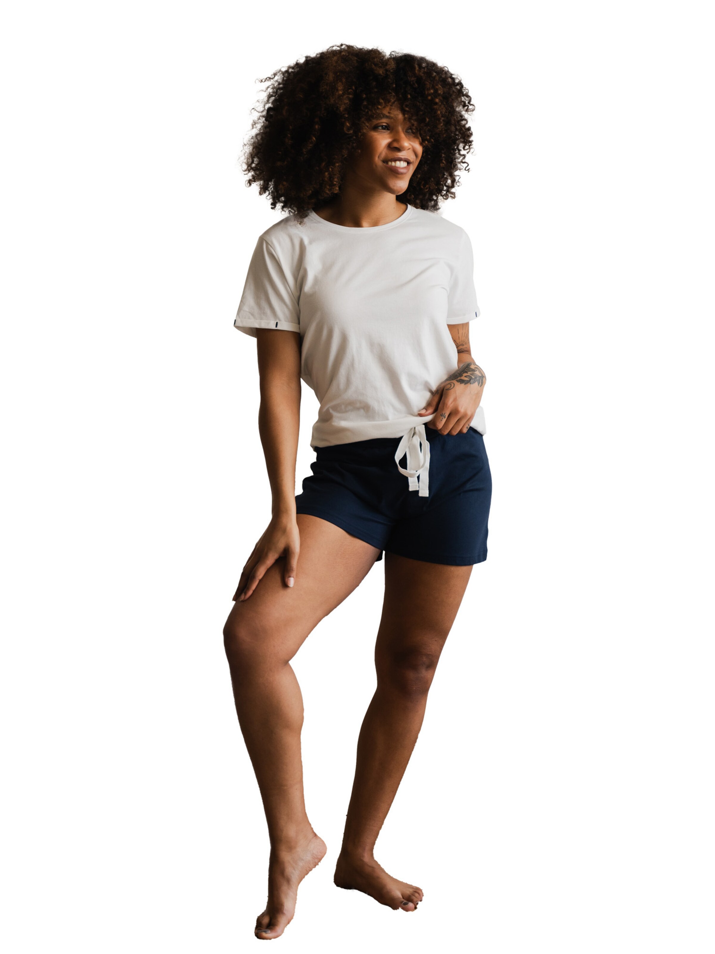 By Louise Pajama Shirt ' Mix & Match ' in White: front