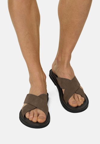 Mule Boggi Milano en marron : devant