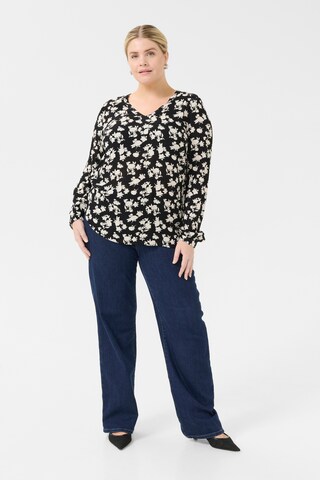 KAFFE CURVE Blouse 'KA Ami' in Black