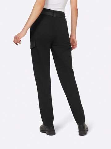 Regular Pantalon cargo heine en noir