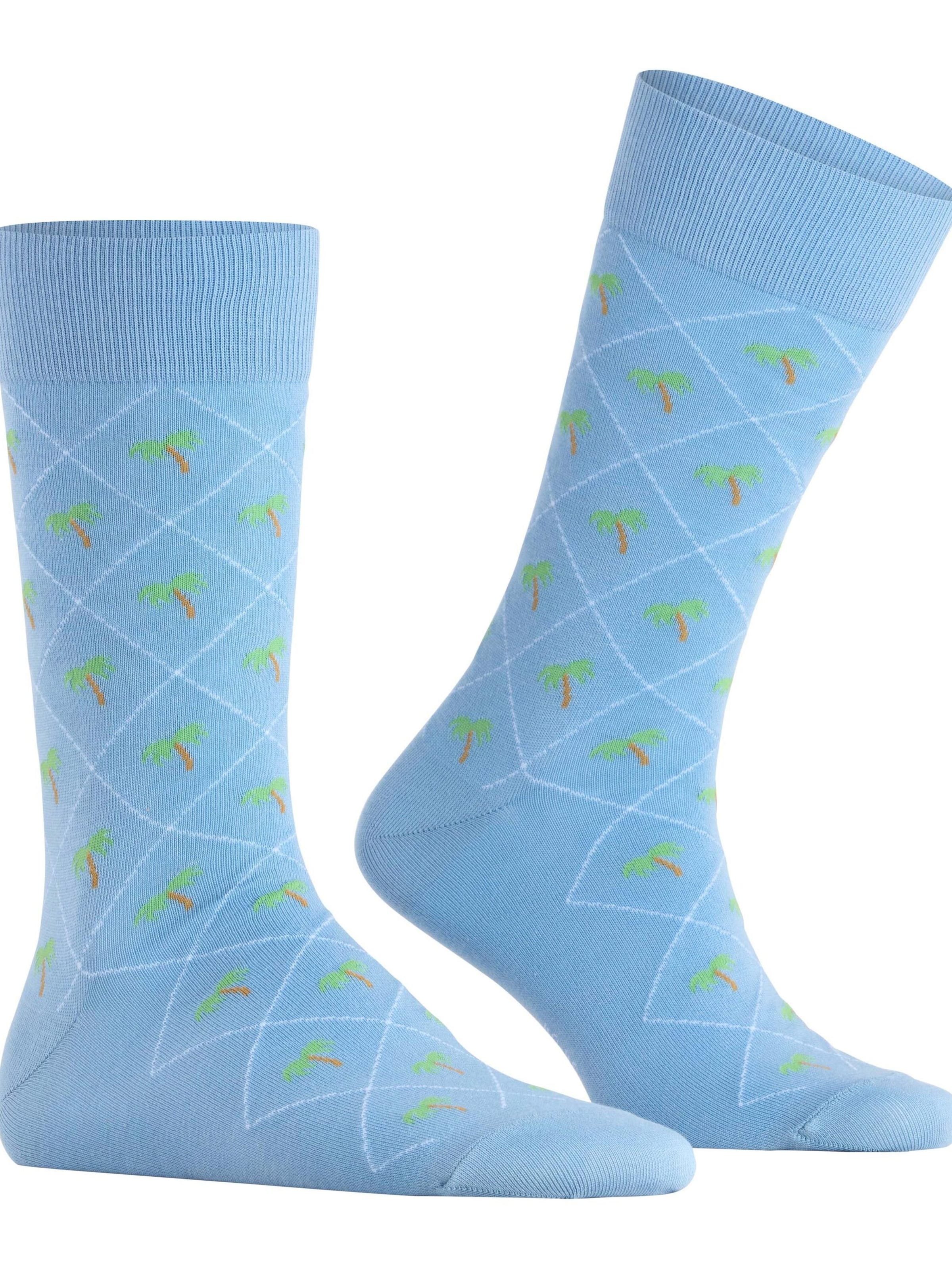 BURLINGTON Socks 'Palm Tree' in Blue