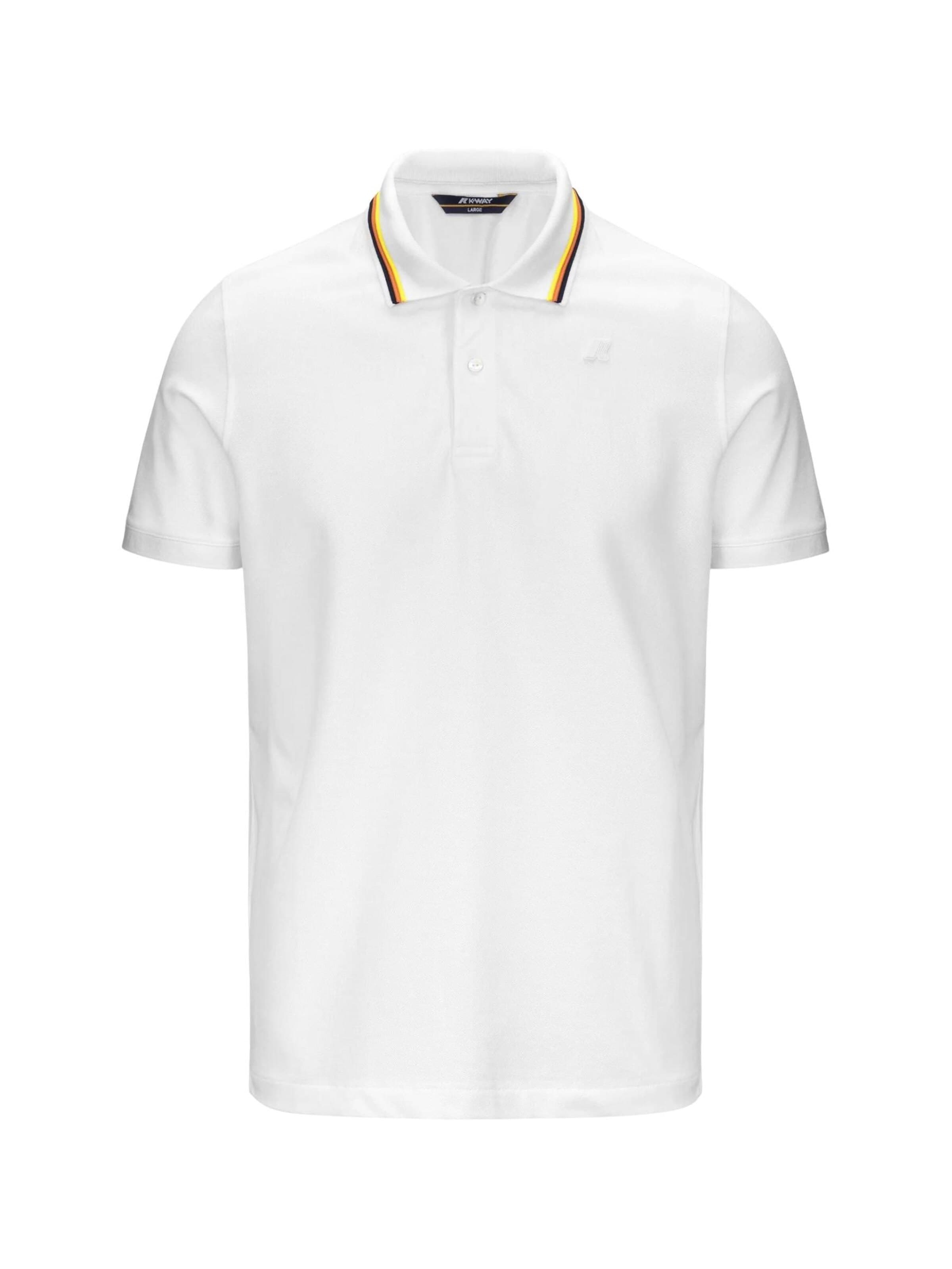 K-Way Shirt 'JUD PIQUE SLIM' in Wit: voorkant