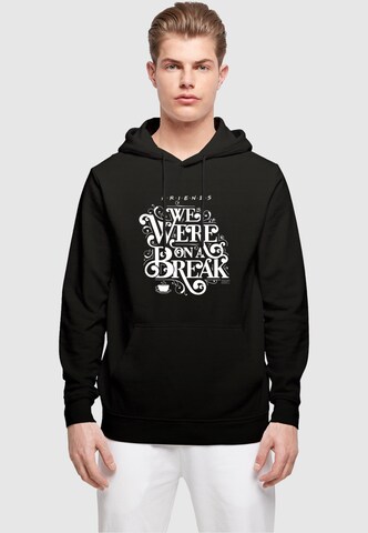 ABSOLUTE CULT Sweatshirt 'Friends - On A Break' in Zwart: voorkant