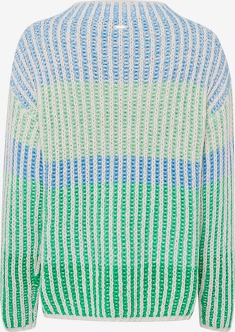 zero Grobstrickpullover mit Streifen in Grün