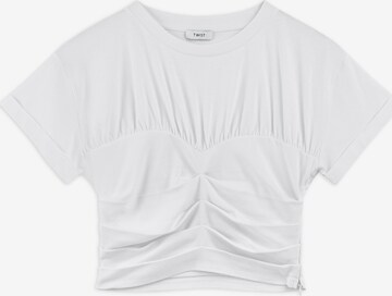 Twist Shirt in Wit: voorkant