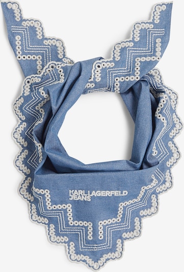 KARL LAGERFELD JEANS Tuch in blue denim / weiß, Produktansicht
