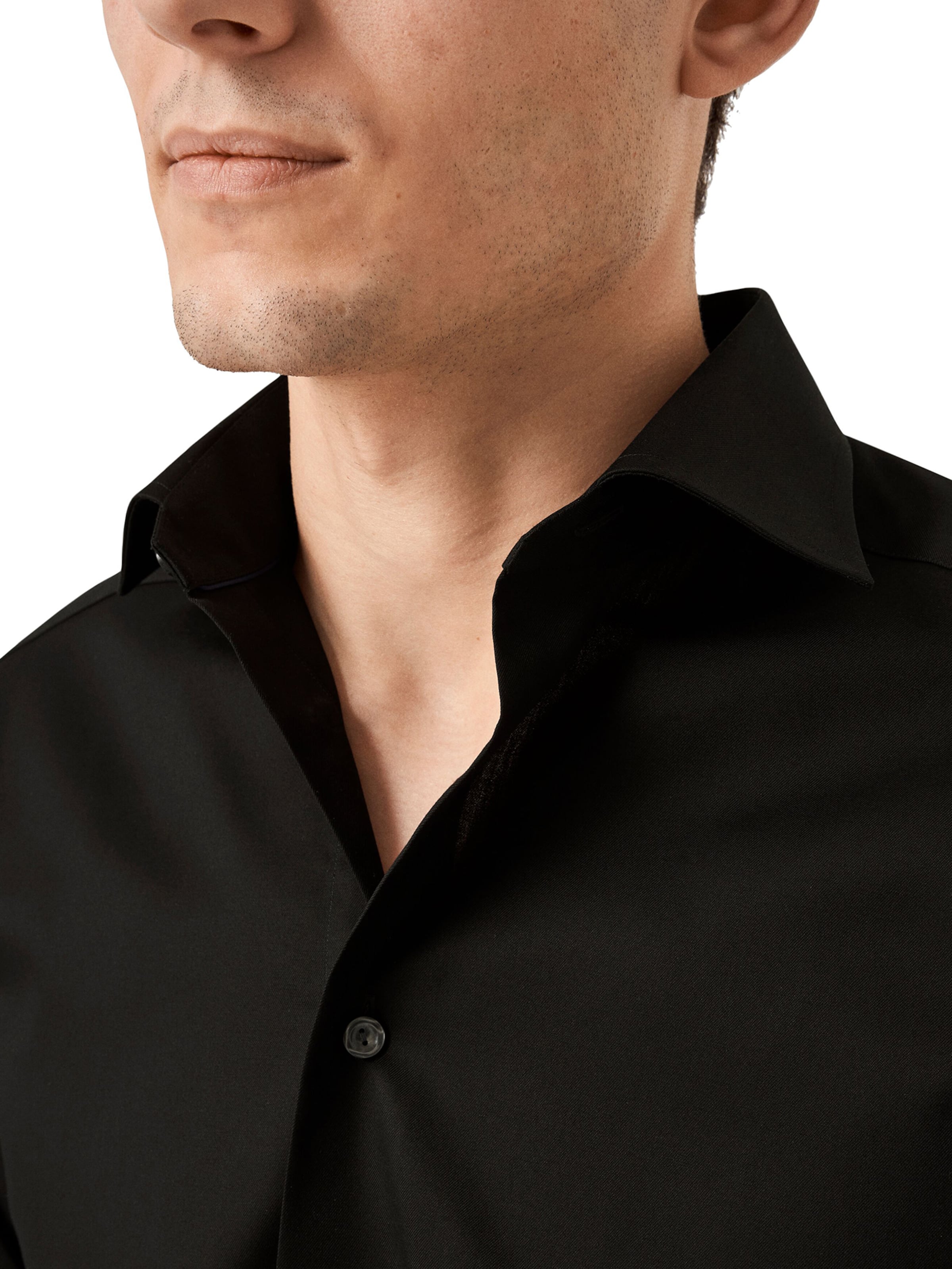 ETON Úzky strih Košeľa - Čierna