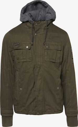 KOROSHI Between-season jacket in Green: front