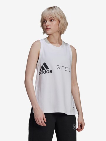 ADIDAS BY STELLA MCCARTNEY Sports top 'Logo' in White: front