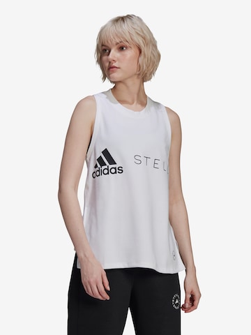 Top sportivo 'Logo' di ADIDAS BY STELLA MCCARTNEY in bianco: frontale