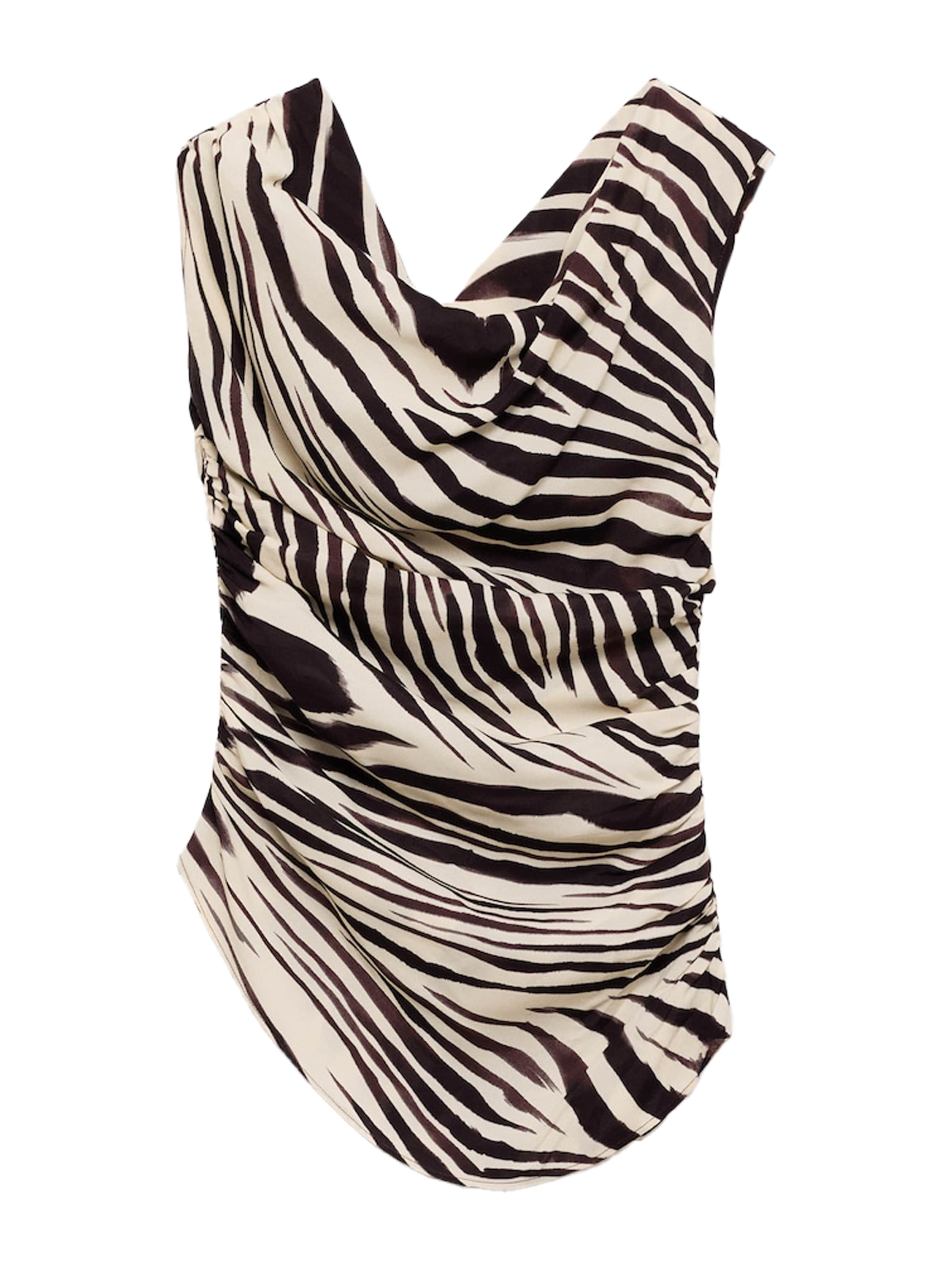 MANGO Póló 'ZEBRI' - bézs: elől