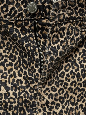 MANGO Regular Jeans 'Leopard' in Bruin