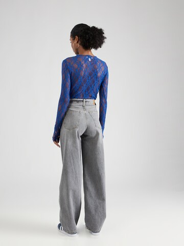 WEEKDAY Wide leg Jeans 'Rail' in Grey