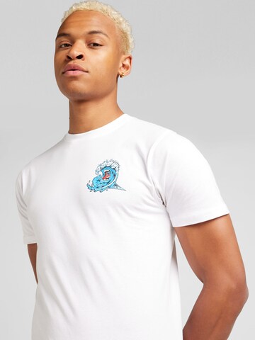 Santa Cruz T-Shirt 'Screaming Wave' in Weiß