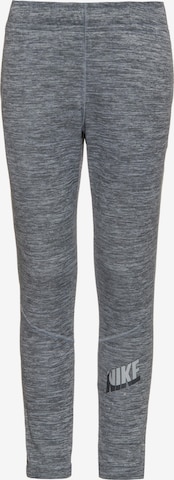 NIKE Zúžený Sportovní kalhoty – šedá: přední strana