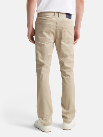 TOM TAILOR Slimfit Broek 'Josh' in Bruin