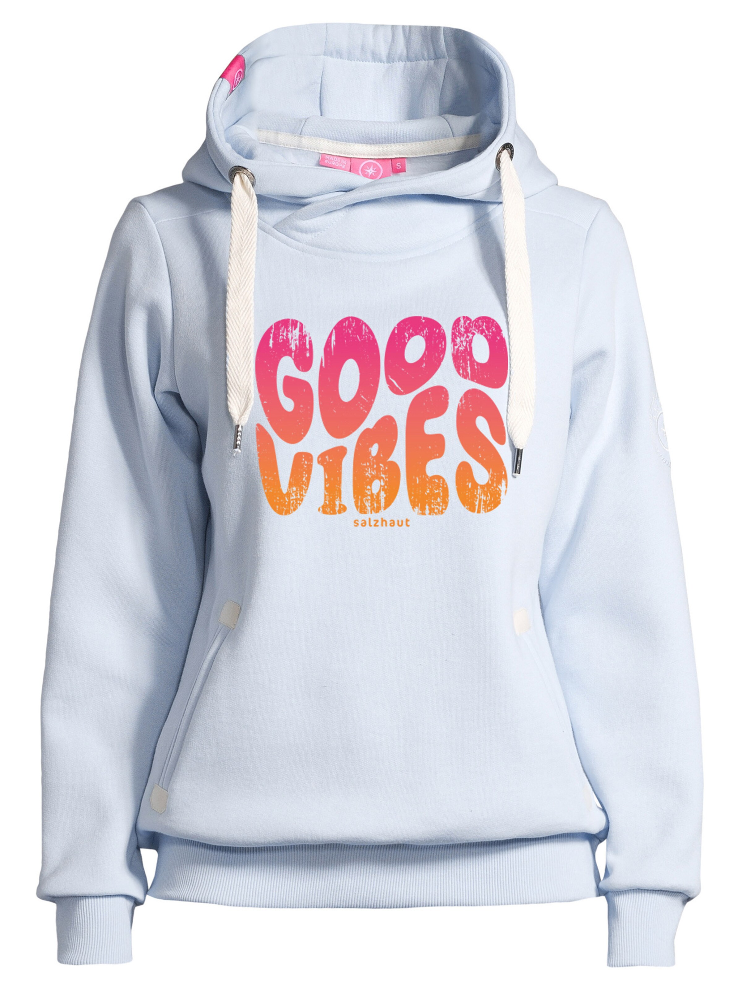 Pull-over 'Sünn - Good Vibes' salzhaut en bleu : devant