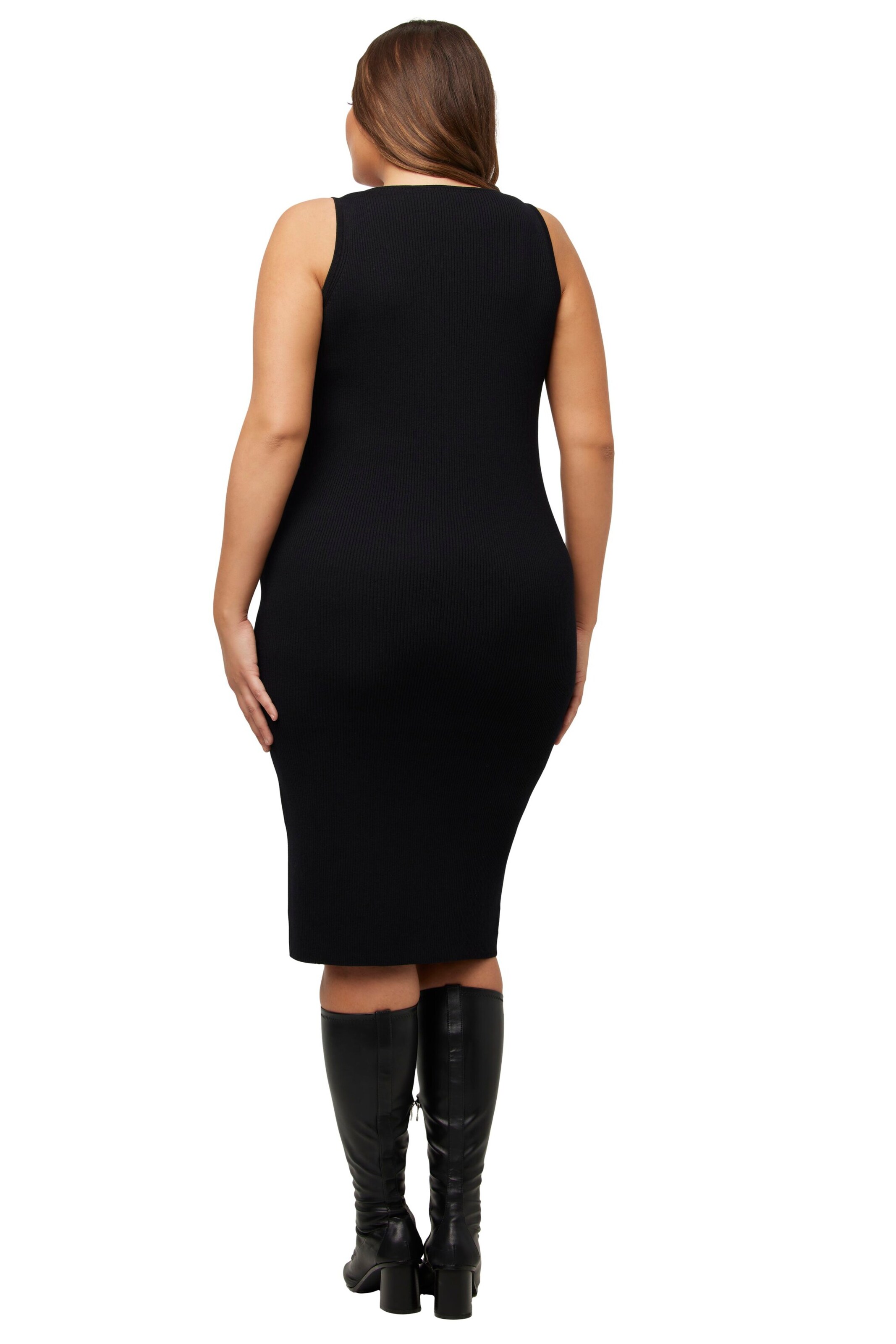 Ulla Popken Gebreide jurk in Zwart