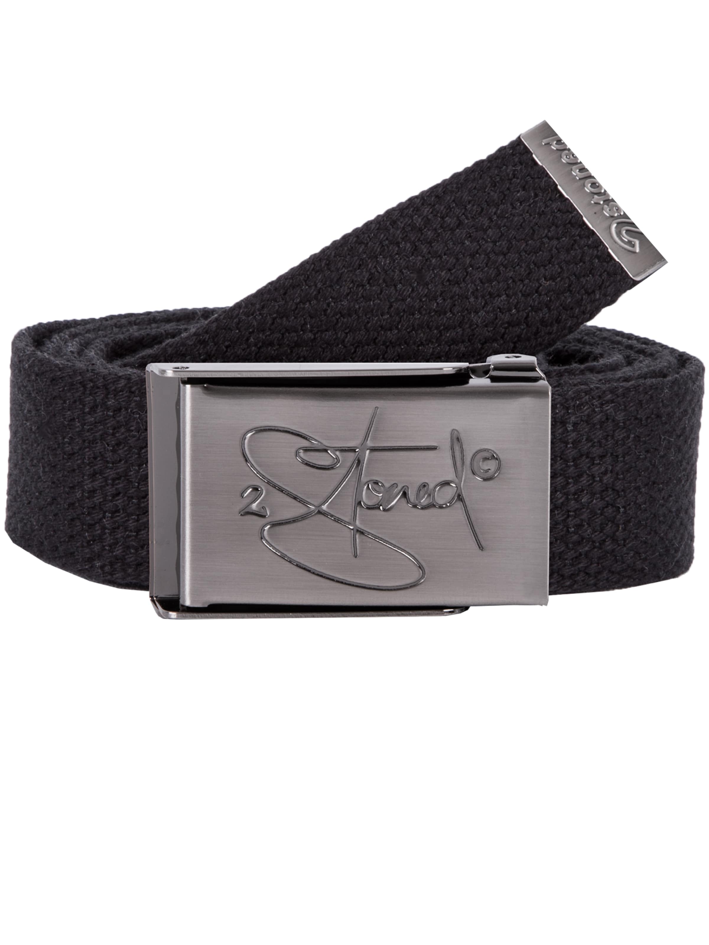 2Stoned Belt 'Small Matt' in Black: front