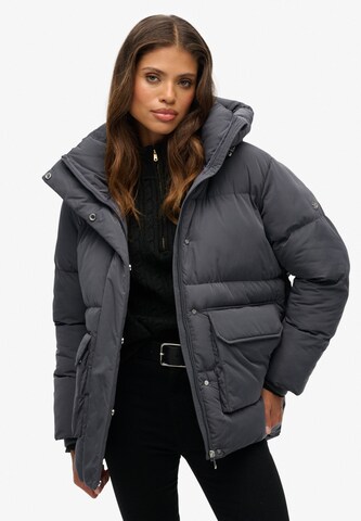 Superdry & Co Winterjas 'Duvet' in Grijs: voorkant