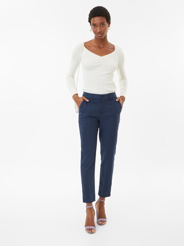 LA STRADA UNICA Regular Trousers with creases 'Havana' in Blue